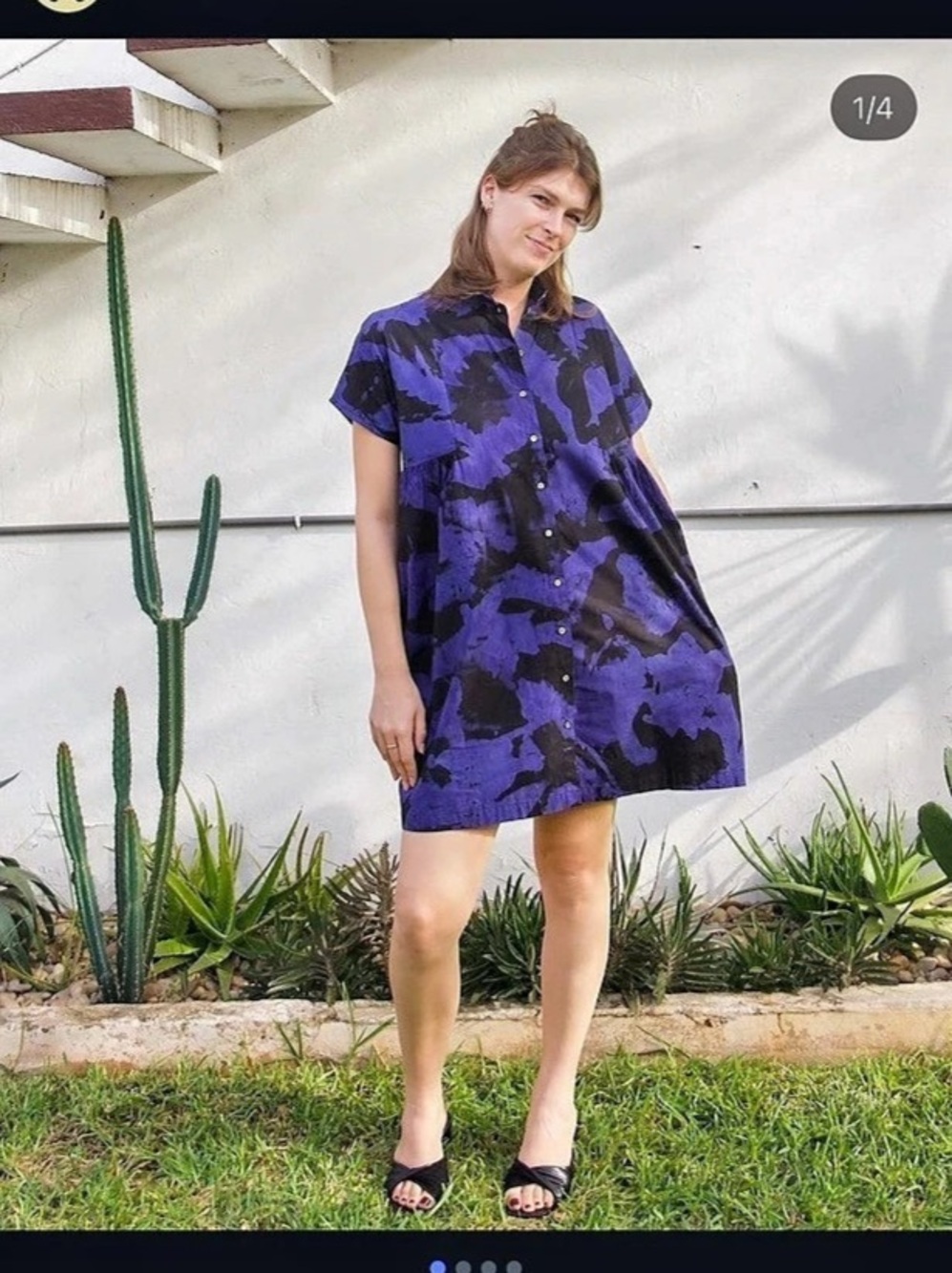 Osei-Duro Bata Dress in Rorschach